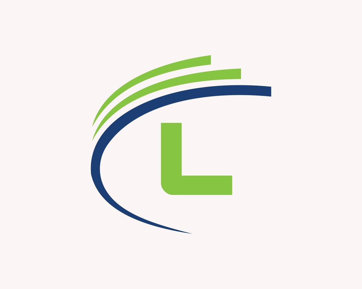 diseño del logotipo de la letra l para negocios, construcción, tecnología y símbolo inmobiliario vector