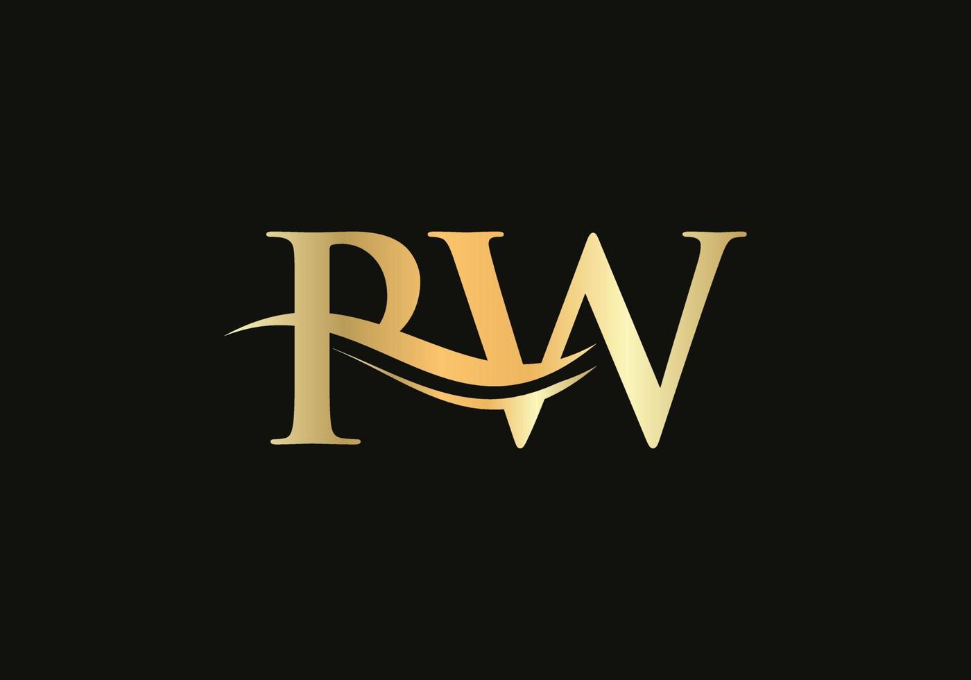 logotipo de pw moderno para marcas de lujo. vector de diseño de logotipo de empresa de letra pw inicial