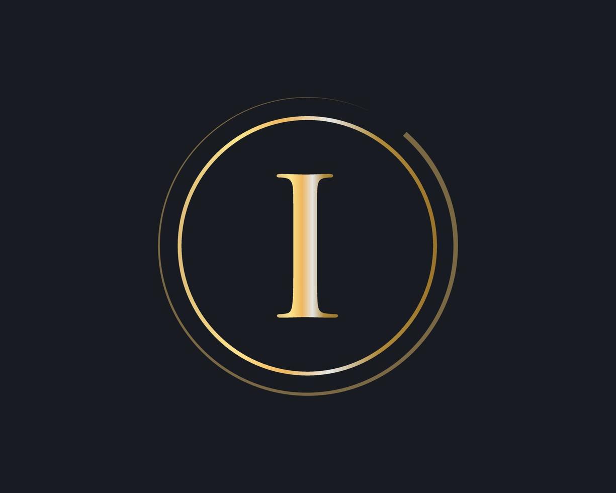 Letter I Logo for Luxury Symbol, Elegant and Stylish Sign vector