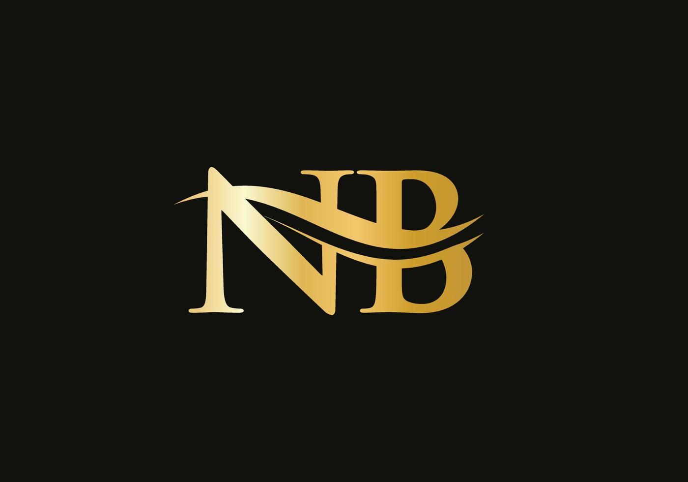 logotipo inicial de la letra nb con plantilla de vector de tipografía empresarial moderna creativa. diseño de logotipo nb de letra abstracta creativa