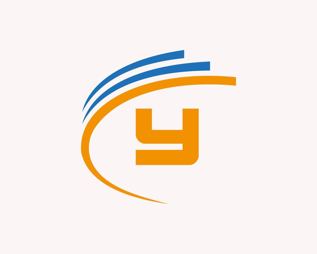 diseño del logotipo de la letra y para los negocios, la construcción, la tecnología y el símbolo inmobiliario vector