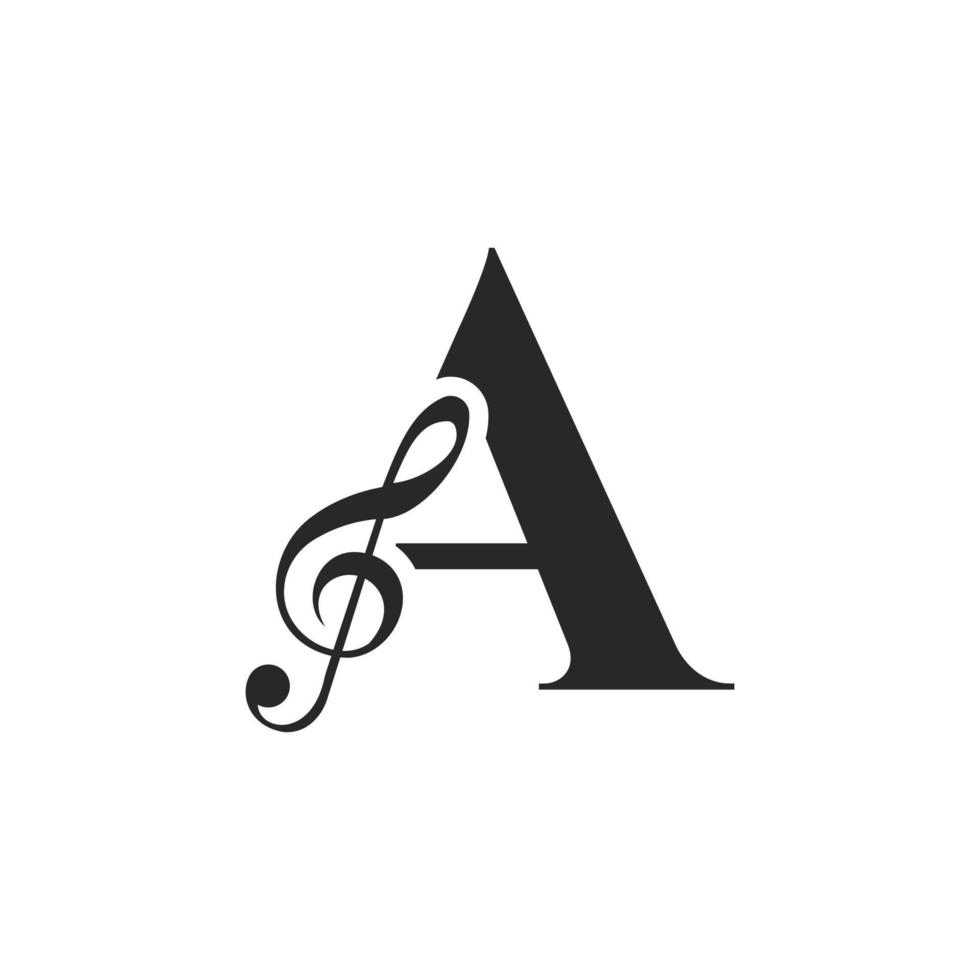 letra un logotipo de música. dj símbolo podcast logotipo icono vector plantilla