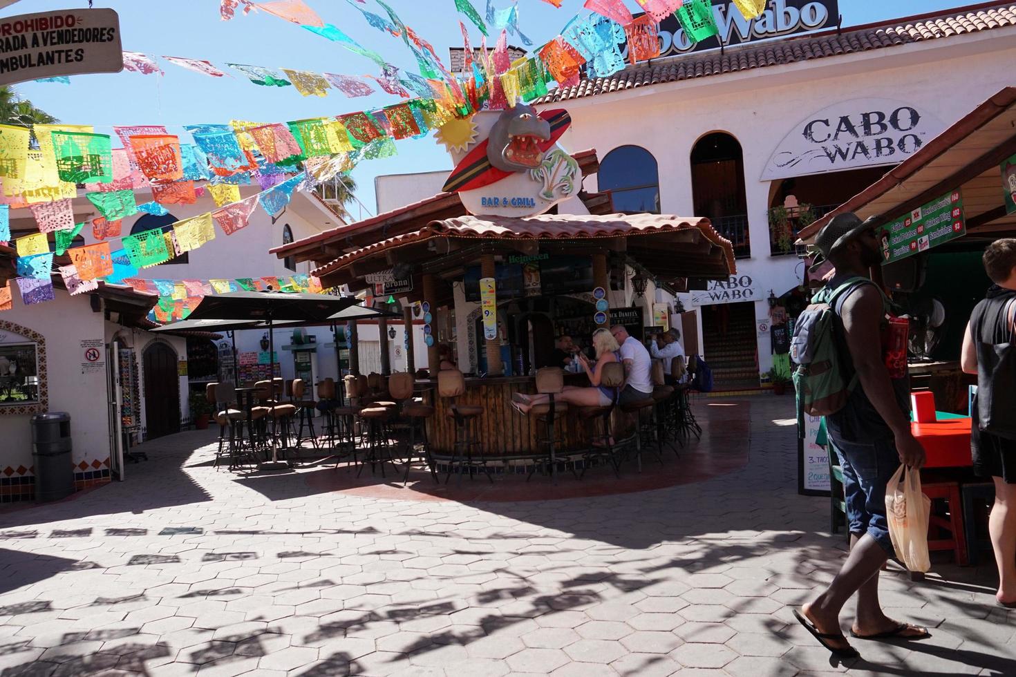 CABO SAN LUCAS, MEXICO - JANUARY 25 2018 - Pacific coast town is crowded of tourist photo