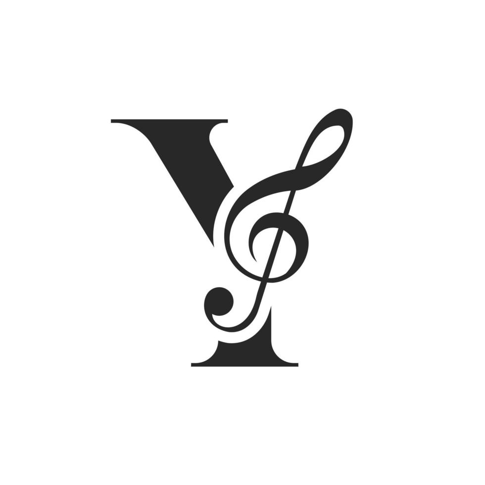 Letter Y Music Logo. Dj Symbol Podcast Logo Icon Vector Template