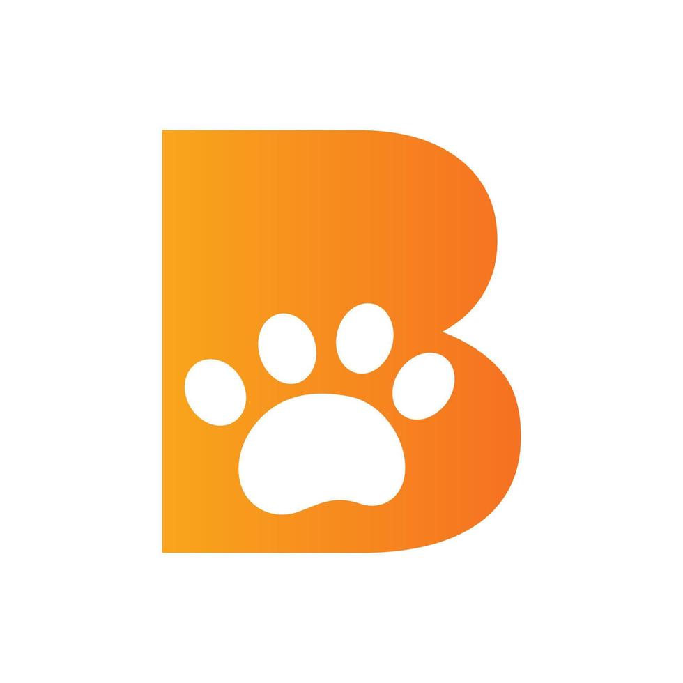 Letter B Pet Care Logo, Dog Logo Design Vector Sign and Symbol Template