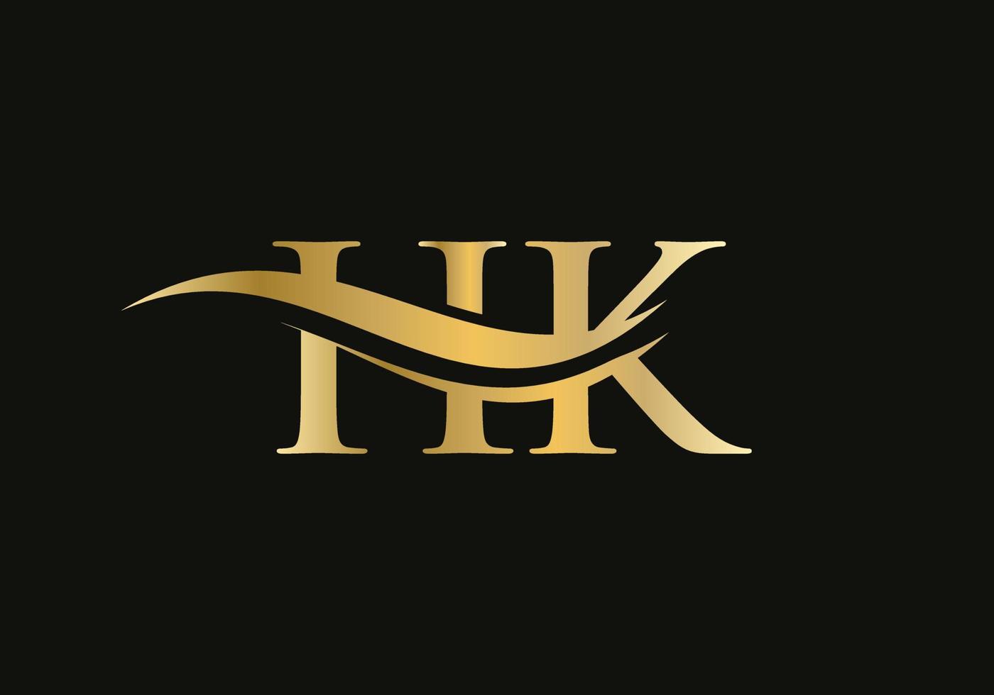 diseño moderno del logotipo hk para la identidad empresarial y empresarial. carta hk creativa con concepto de lujo vector