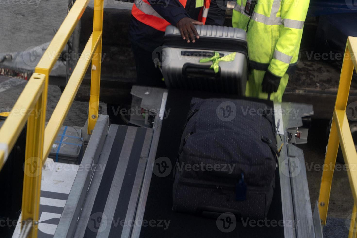 luggage loading on airplane photo