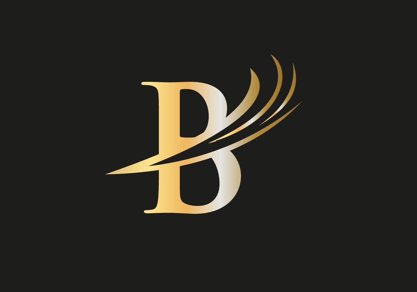 plantilla de vector de diseño de logotipo de monograma b