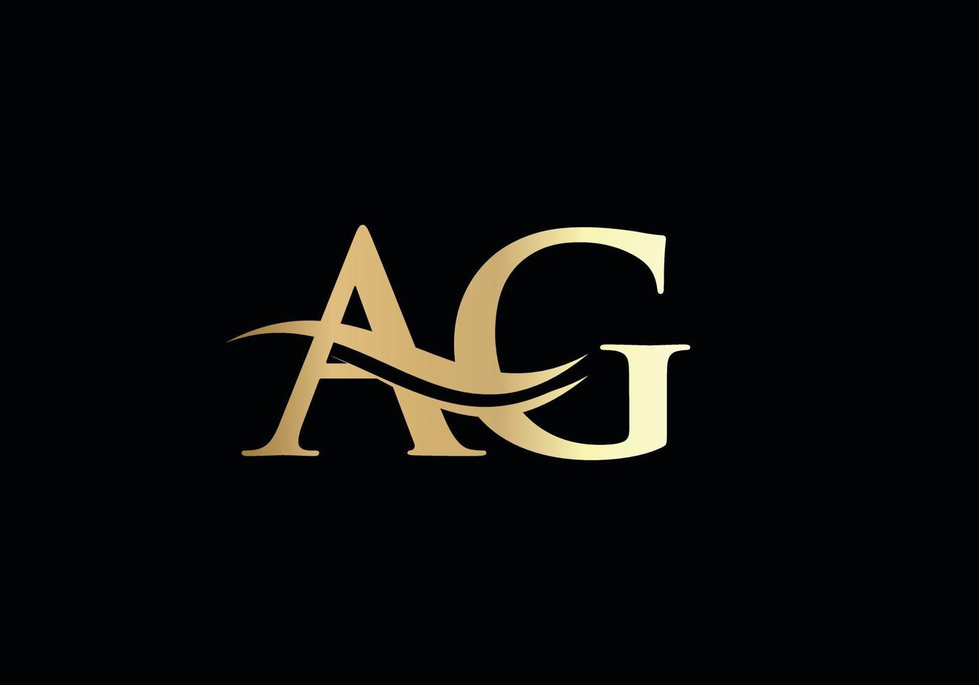 Creative AG letter with luxury concept. Modern AG Logo Design for business and company identity. vector