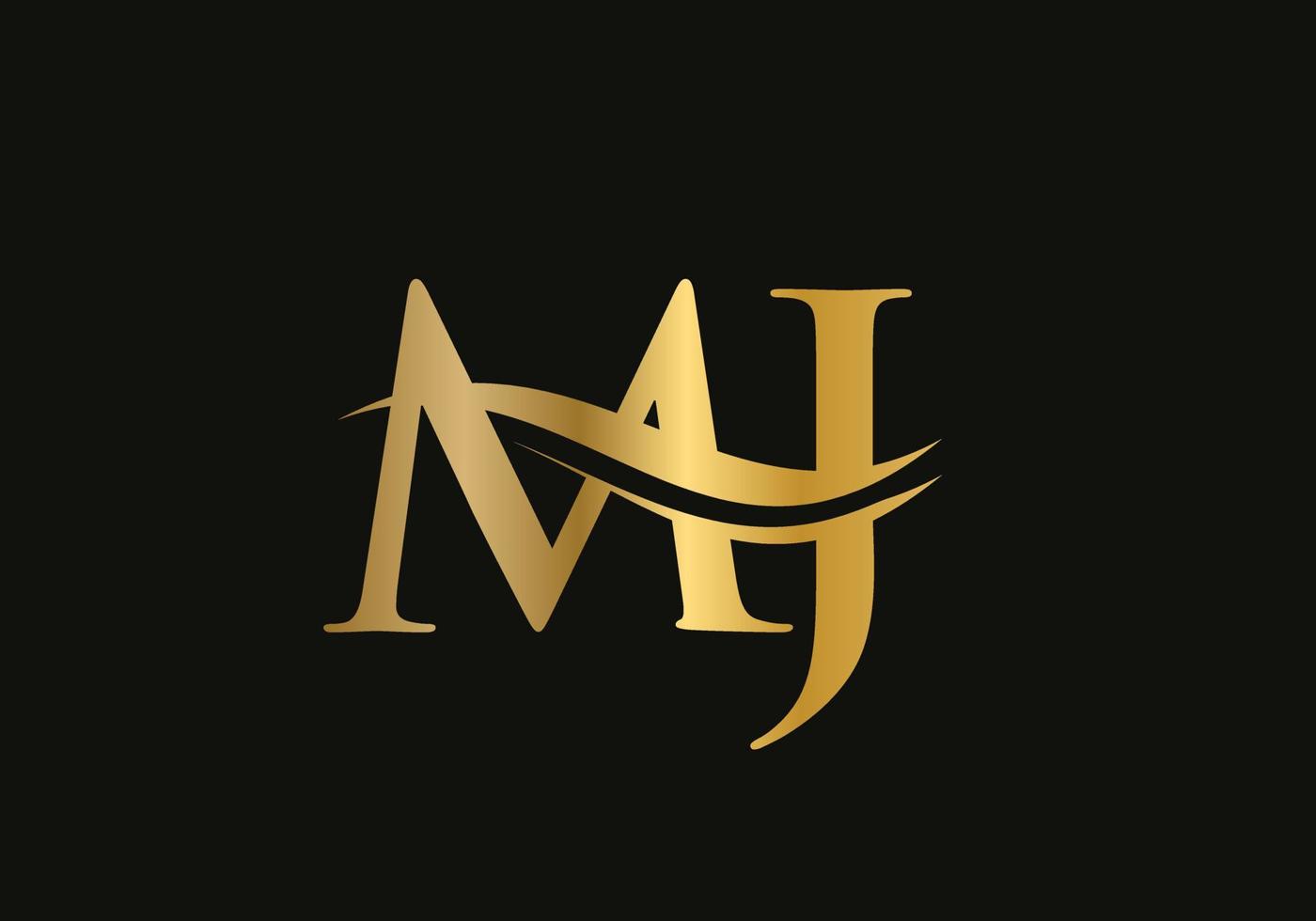 Letter MJ Logo Design for business and company identity. Creative MJ letter with luxury concept vector