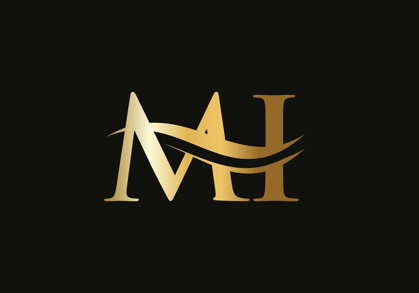 MI Logo Design for business and company identity. Creative MI letter with luxury concept vector