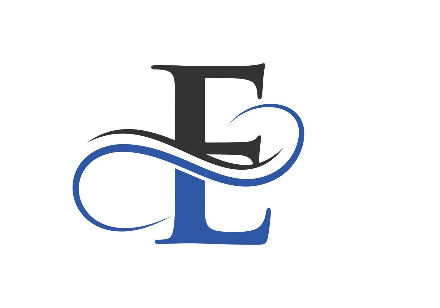 plantilla de diseño de logotipo letra inicial e vector
