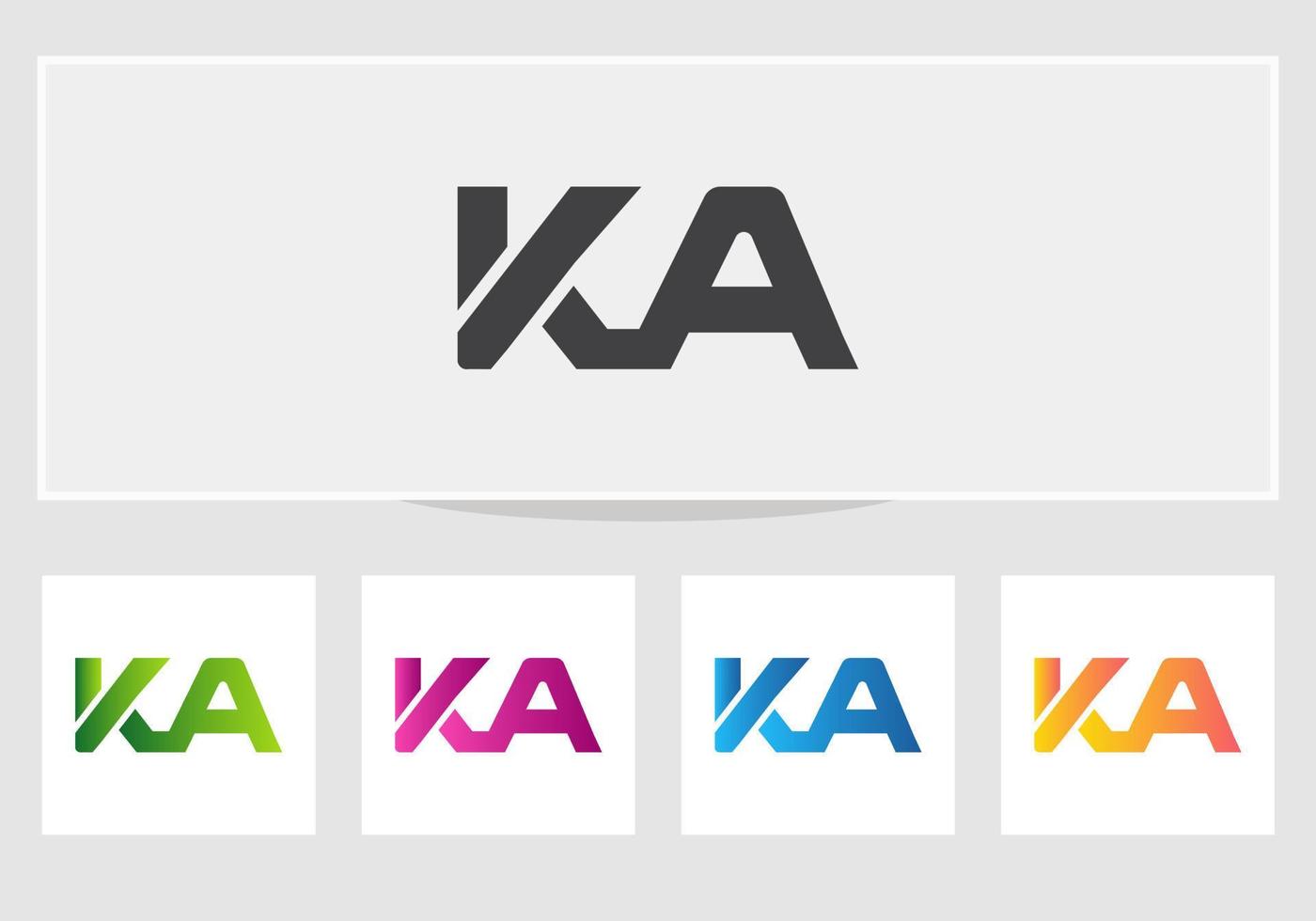 Modern KA Logo Letter Design Template vector