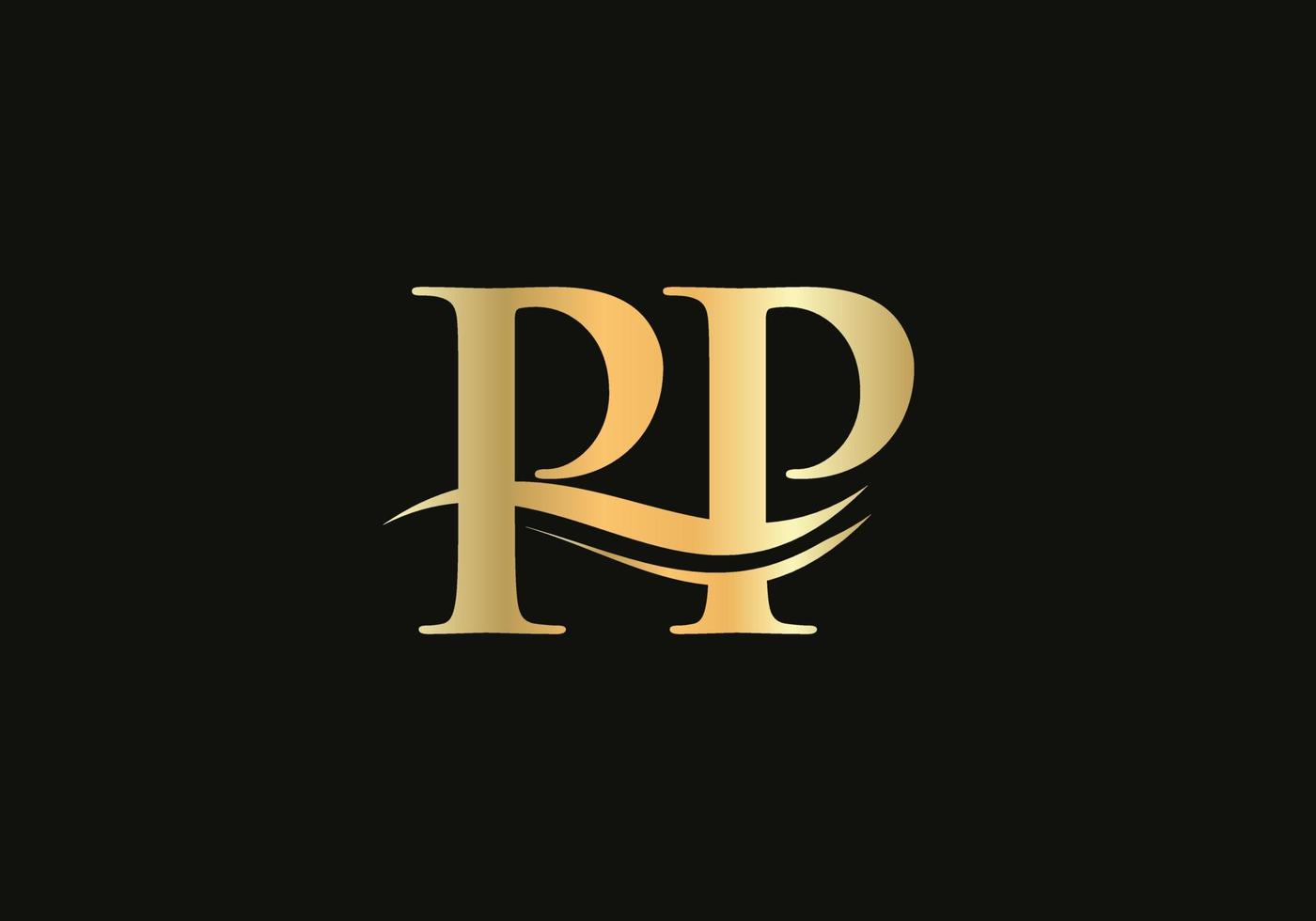 Elegant and stylish PP logo design for your company. PP letter logo. PP Logo for luxury branding. vector