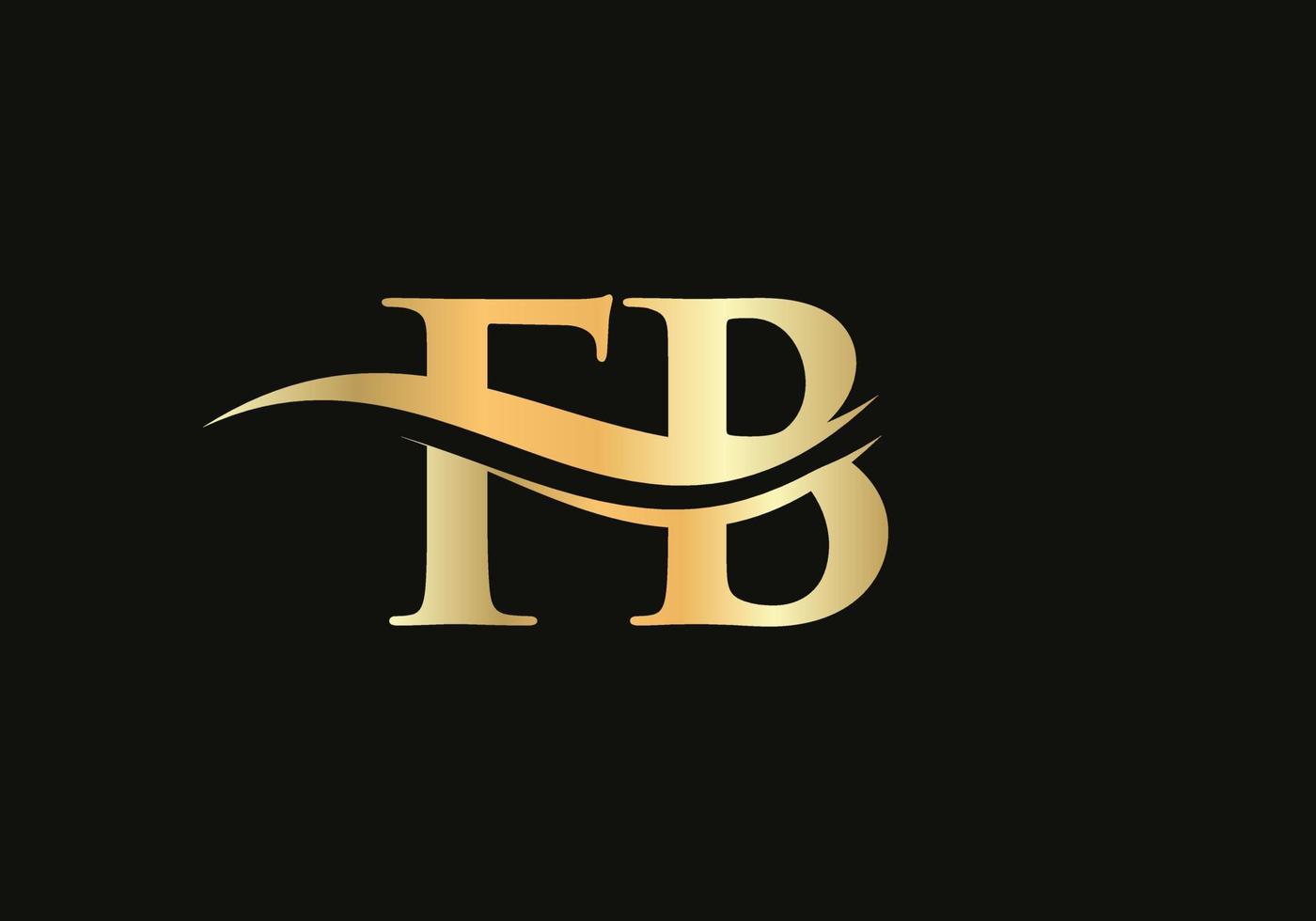 logotipo de letra fb inicial con plantilla de vector de tipografía empresarial moderna creativa. diseño de logotipo de fb de letra abstracta creativa