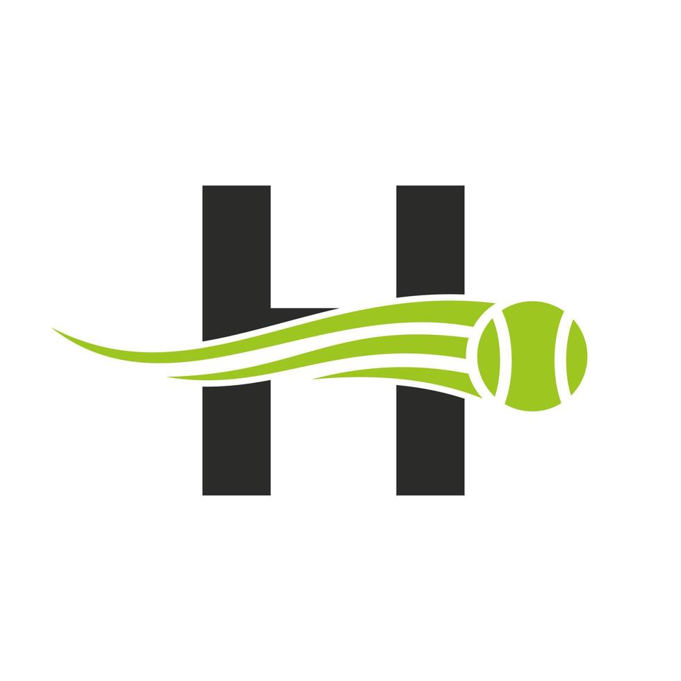 Letter H Tennis Club Logo Design Template. Tennis Sport Academy, Club Logo vector