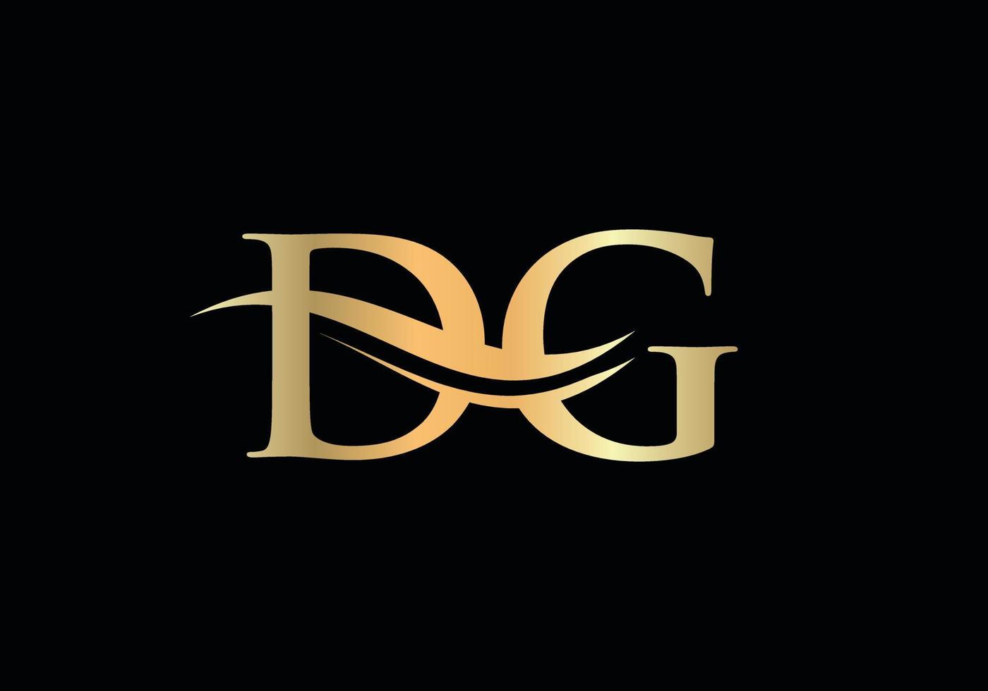 Creative DG letter with luxury concept. Modern DG Logo Design for business and company identity. vector