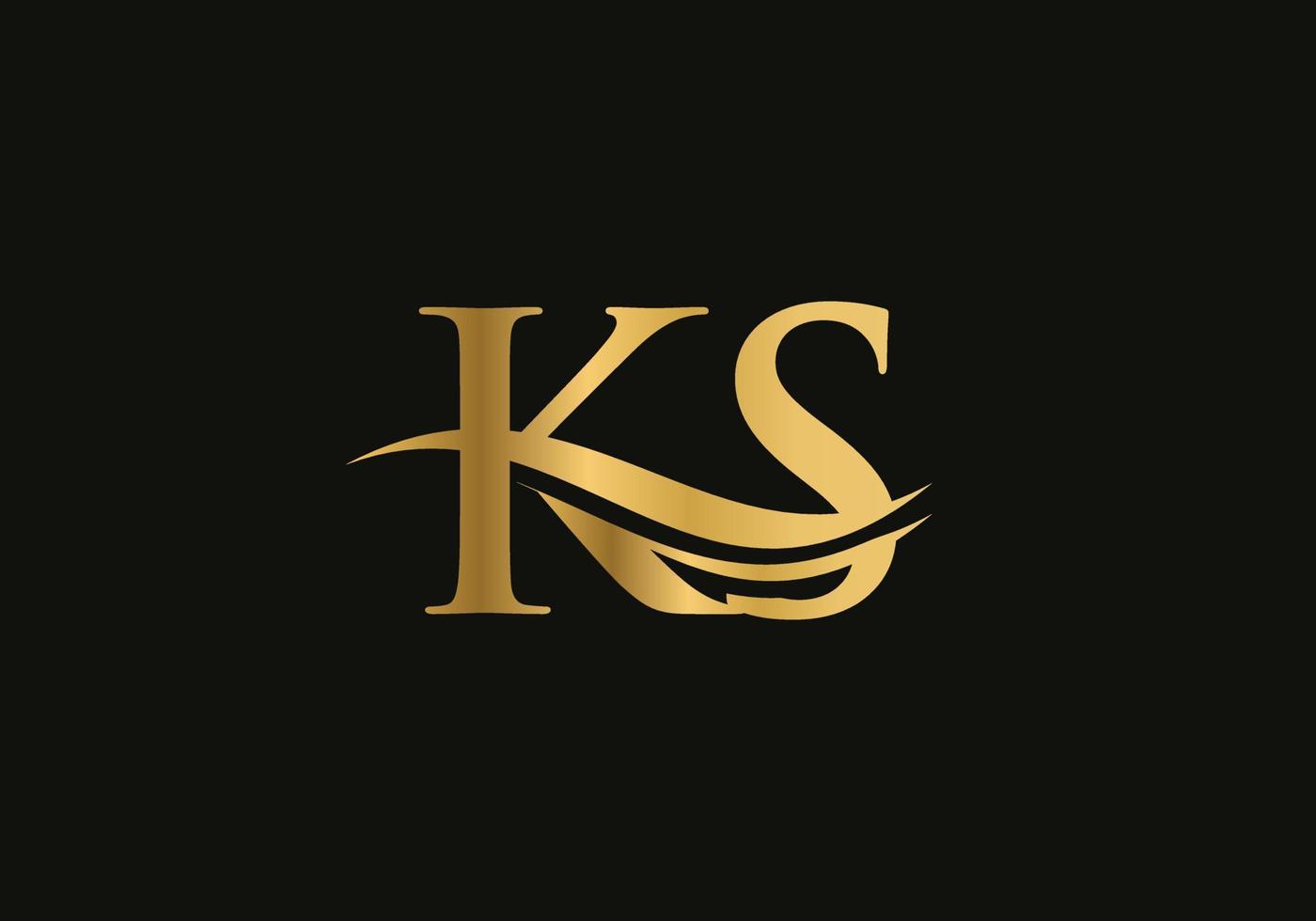 logotipo vinculado a ks para la identidad empresarial y empresarial. vector de logotipo de letra creativa ks