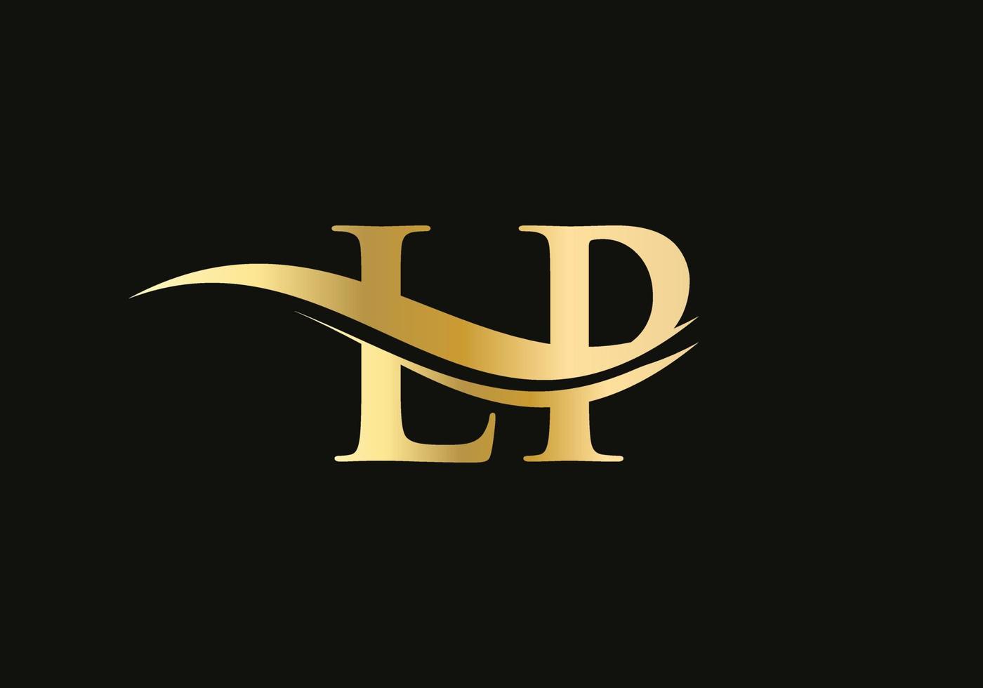 diseño de logotipo lp elegante y con estilo para su empresa. logotipo de la letra lp. logotipo de lp para marcas de lujo. vector