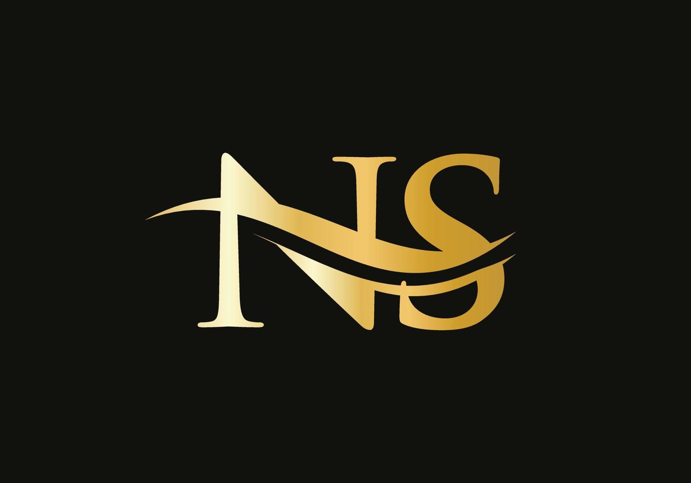 NS Linked Logo for business and company identity. Creative Letter NS Logo Vector