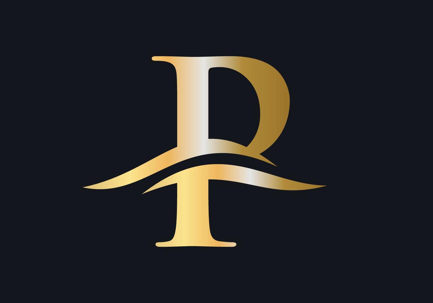 Letter P Logo With Luxury Concept vector
