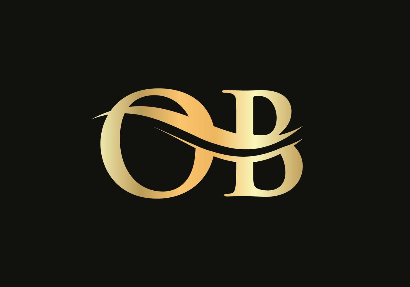 logotipo de letra ob inicial con plantilla de vector de tipografía empresarial moderna creativa. diseño de logotipo de letra ob abstracto creativo