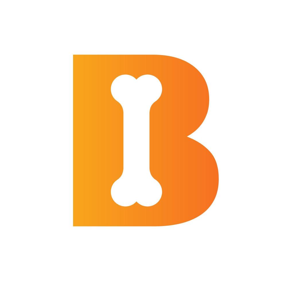 Letter B Dog Logo, Pet Care Logo Design Vector Template