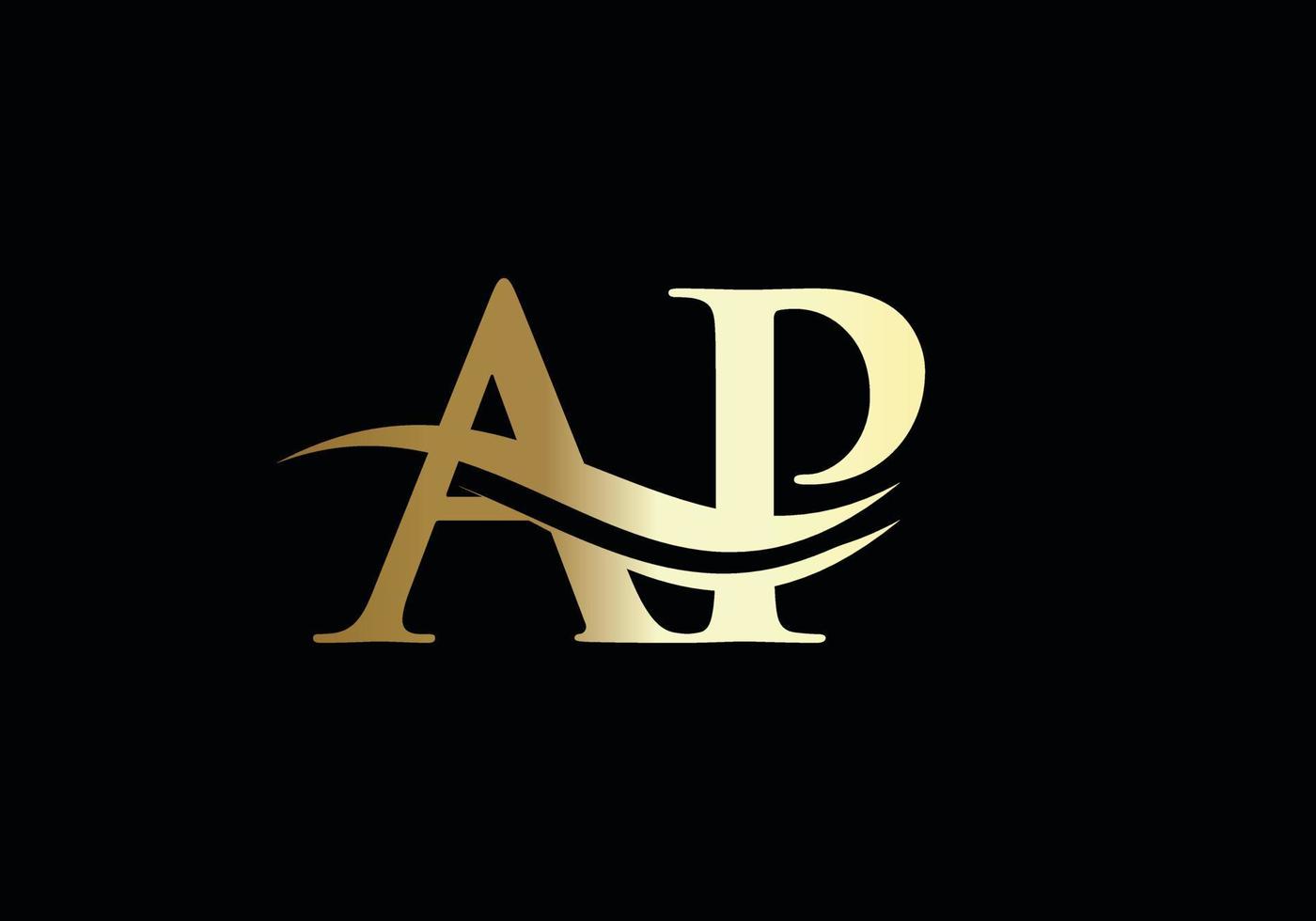 AP Letter Linked Logo for business and company identity. Initial Letter AP Logo Vector Template.