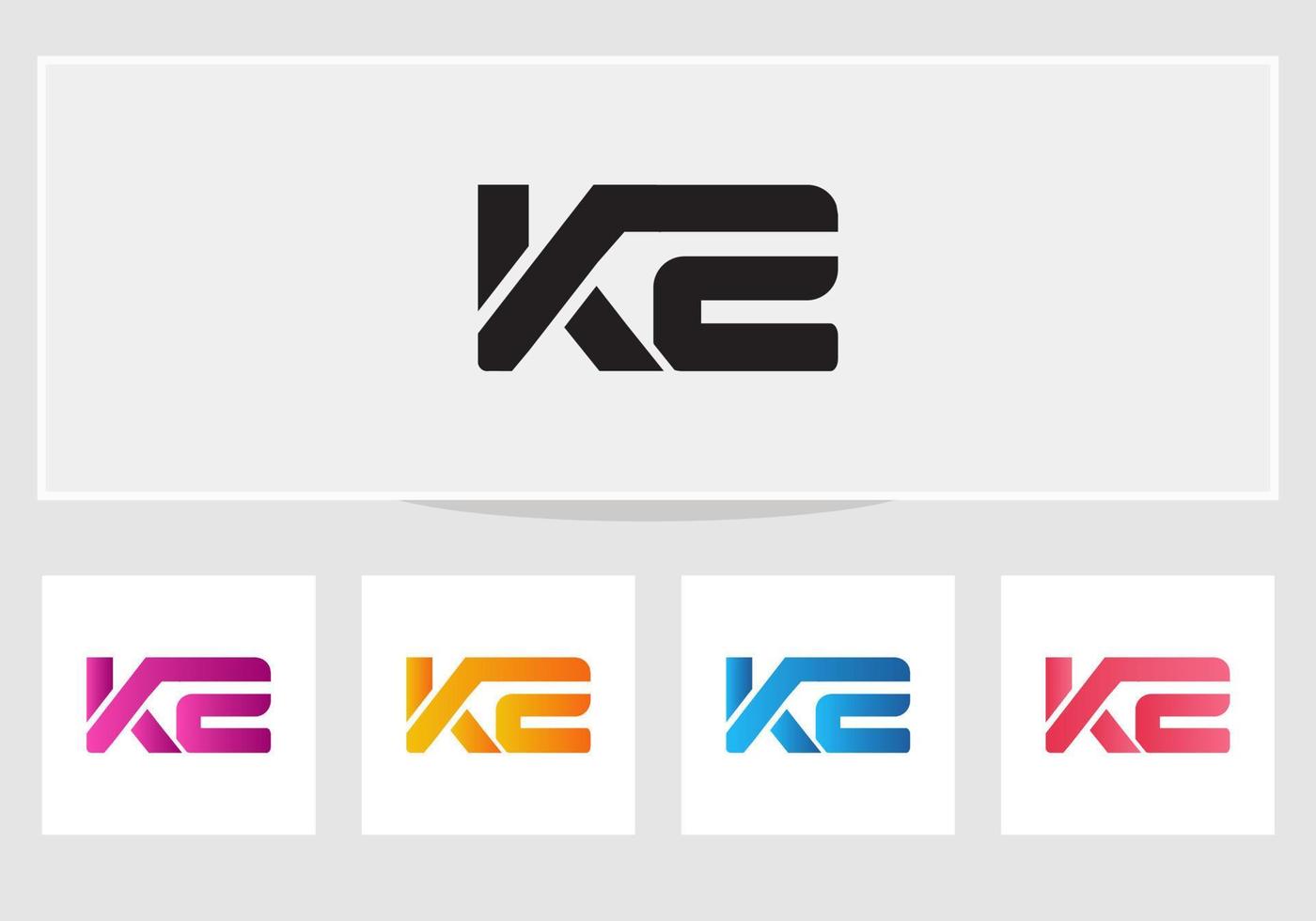plantilla de diseño de carta de logotipo kz moderno vector