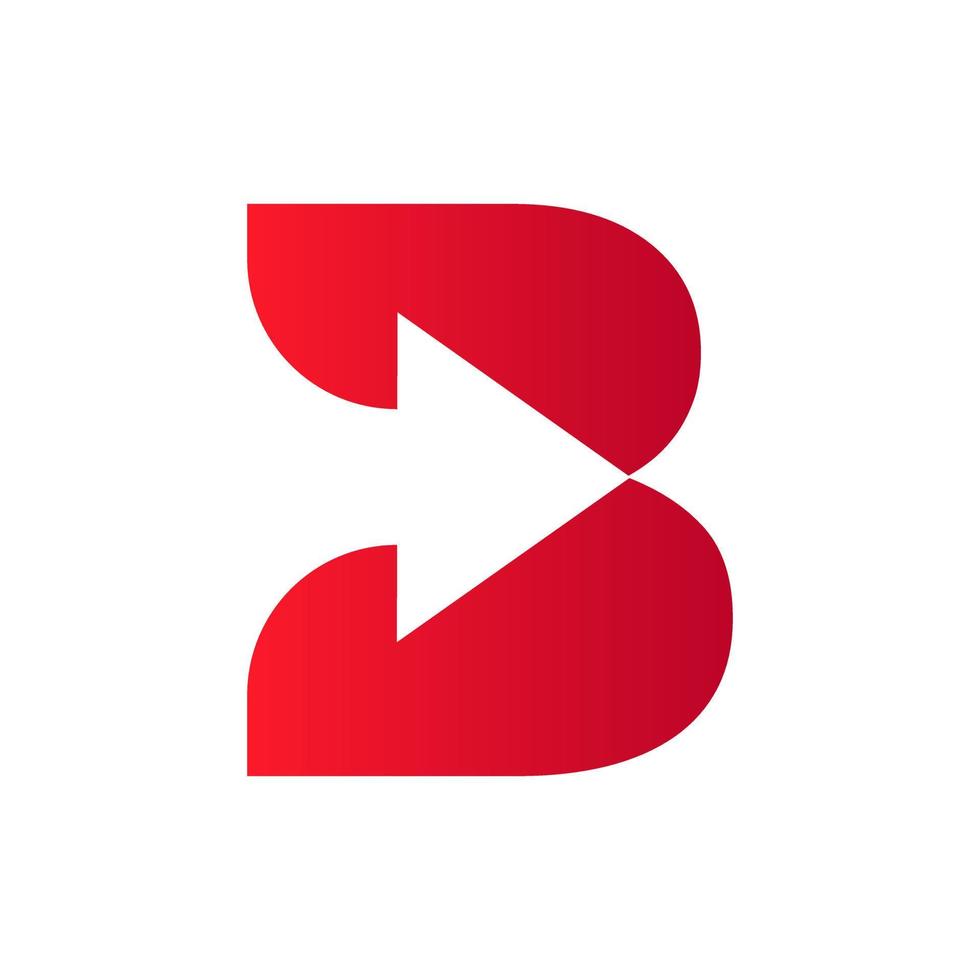 logotipo financiero de la letra b con diseño de flecha de crecimiento. elemento de contabilidad, plantilla de vector de símbolo de inversión financiera