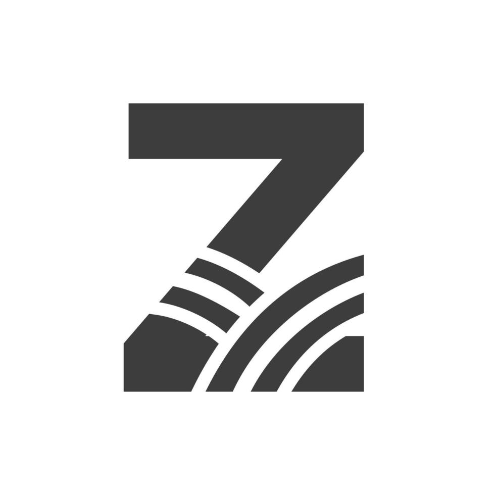 logotipo de agricultura en concepto de letra z. logotipo de granja basado en el alfabeto para panadería, pan, pastelería, identidad comercial de industrias domésticas vector