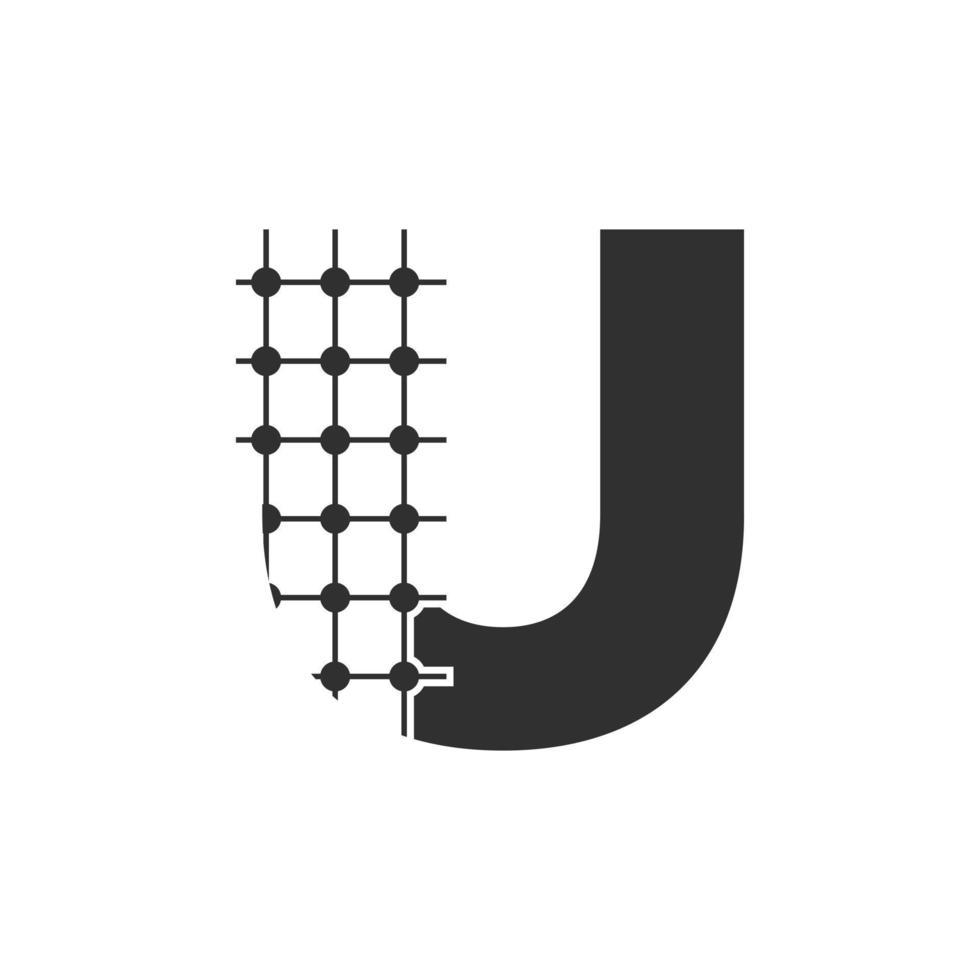 Letter U Architecture Logo Design. Real Estate Icon, Architect and Construction Symbol Vector Template