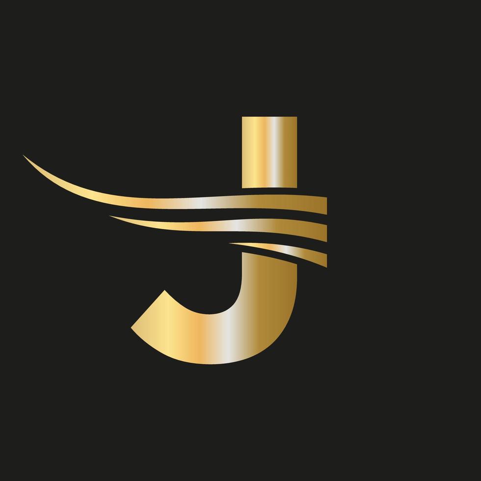 plantilla de vector de logotipo de monograma de logotipo de letra j moderna combinada con lujo, negocios de moda e identidad de empresa