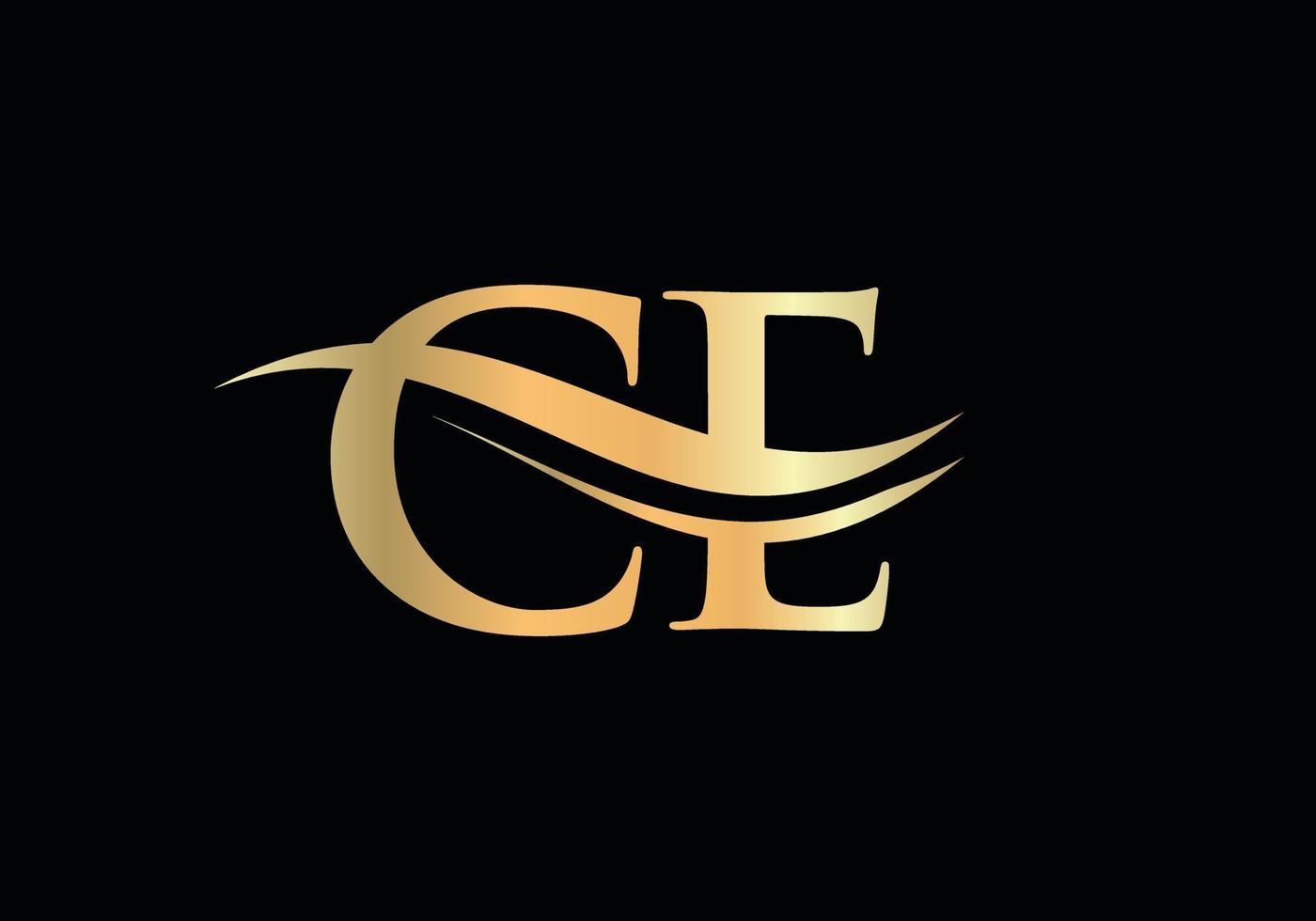 CE Letter Linked Logo for business and company identity. Initial Letter CE Logo Vector Template.