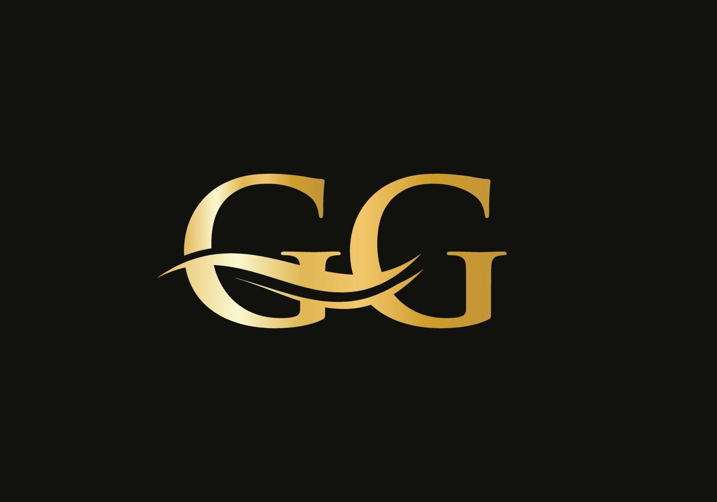 Initial linked letter GG logo design. Modern letter GG logo design vector with modern trendy