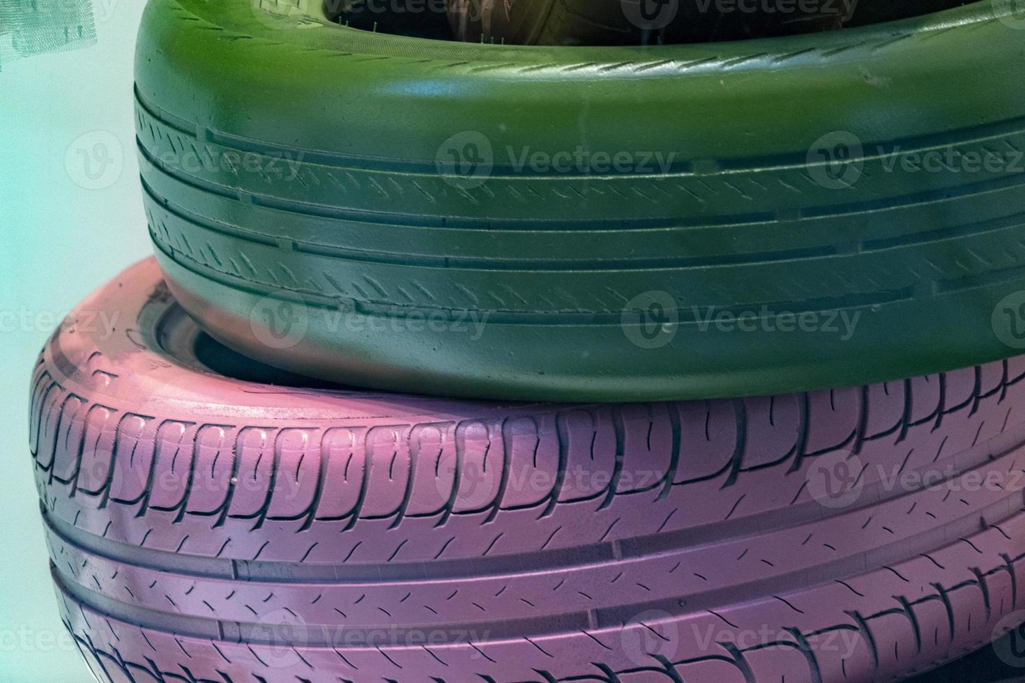 many colors car tires photo