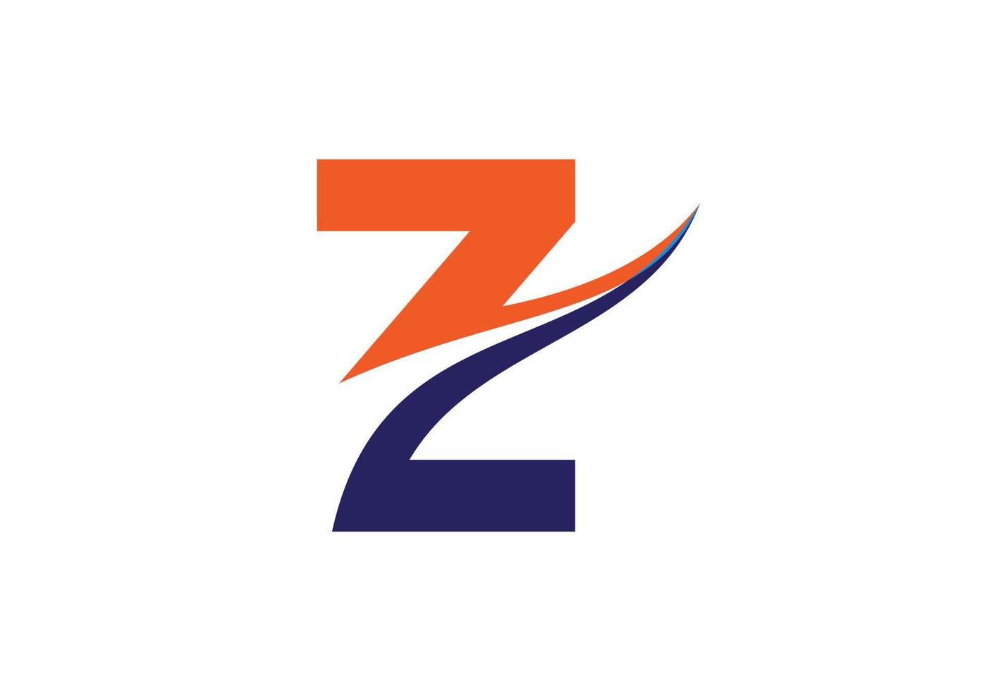 plantilla de vector de tipografía de negocio moderno de logotipo de letra inicial z