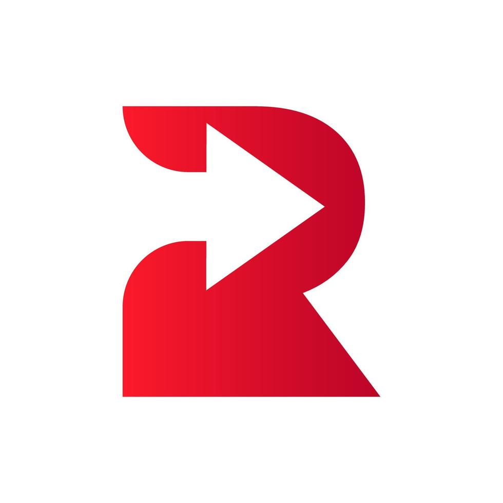 Letter R Financial Logo with Growth Arrow Design. Accounting Element, Financial Investment Symbol Vector Template