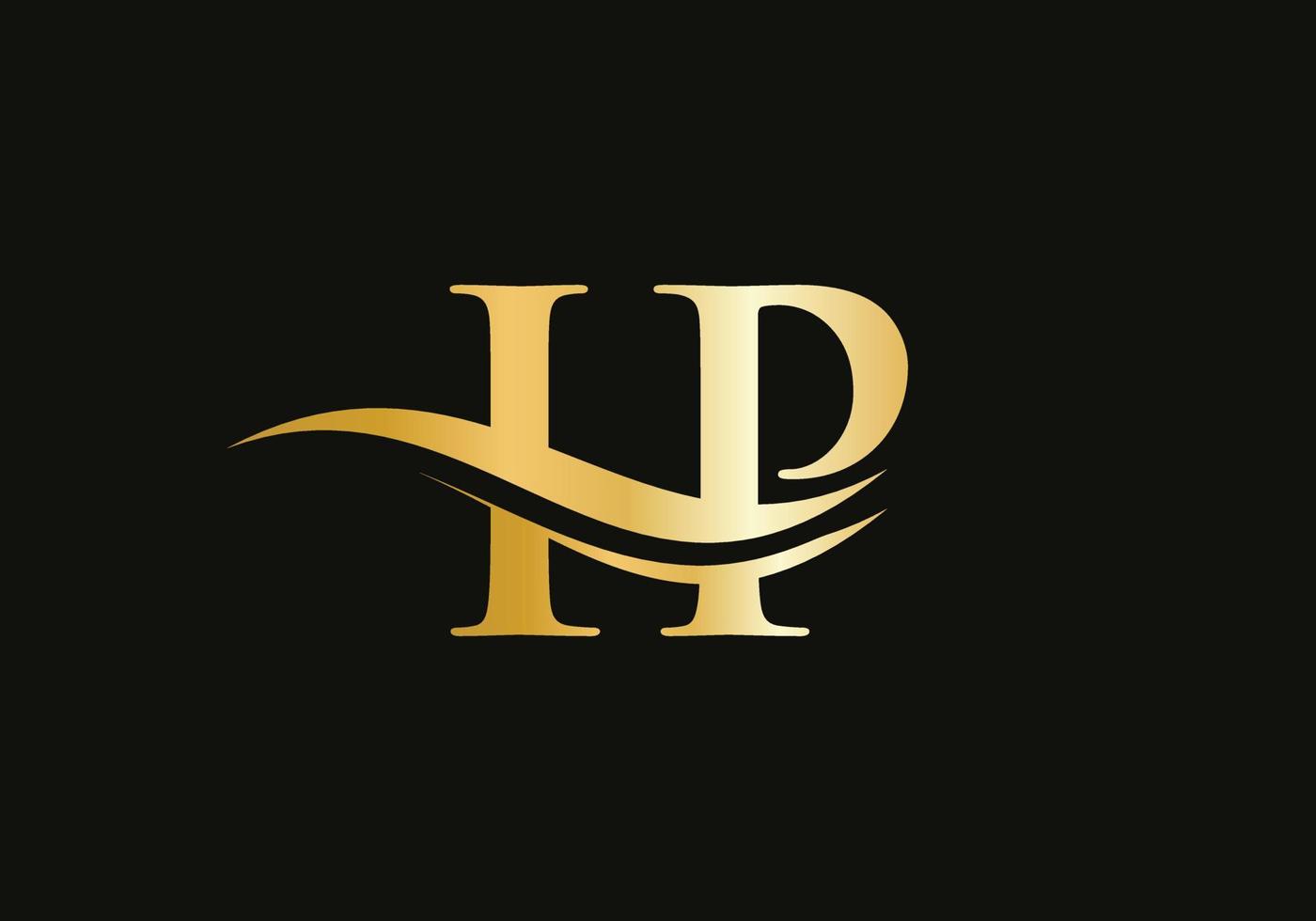 Elegant and stylish IP logo design for your company. IP letter logo. IP Logo for luxury branding. vector