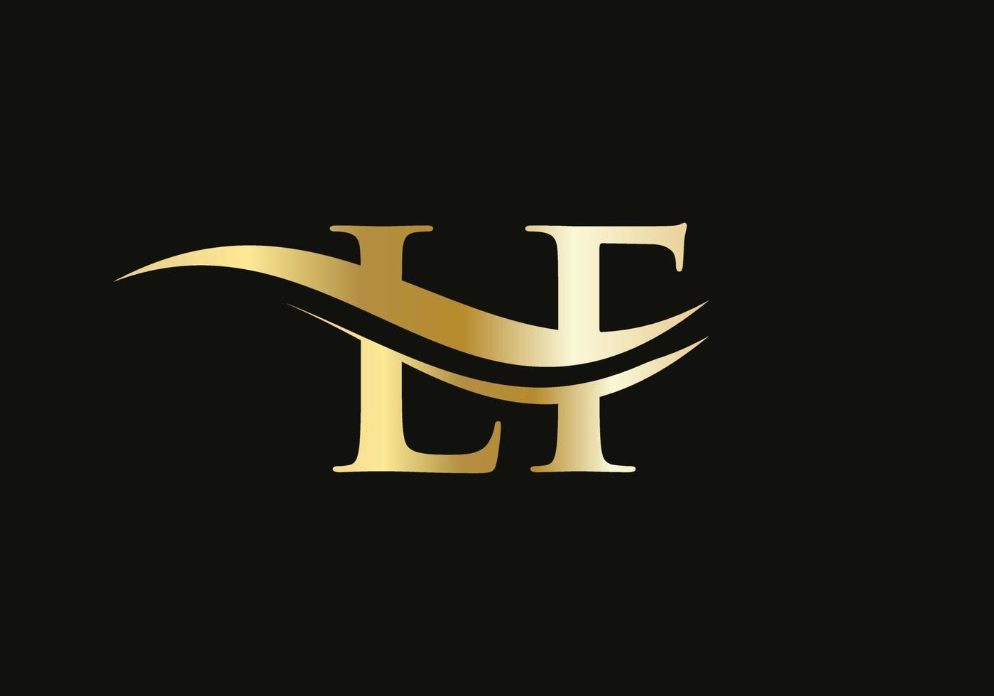 Modern letter LF logo design Vector. Initial linked letter LF logo design with creative, minimal and modern trendy vector