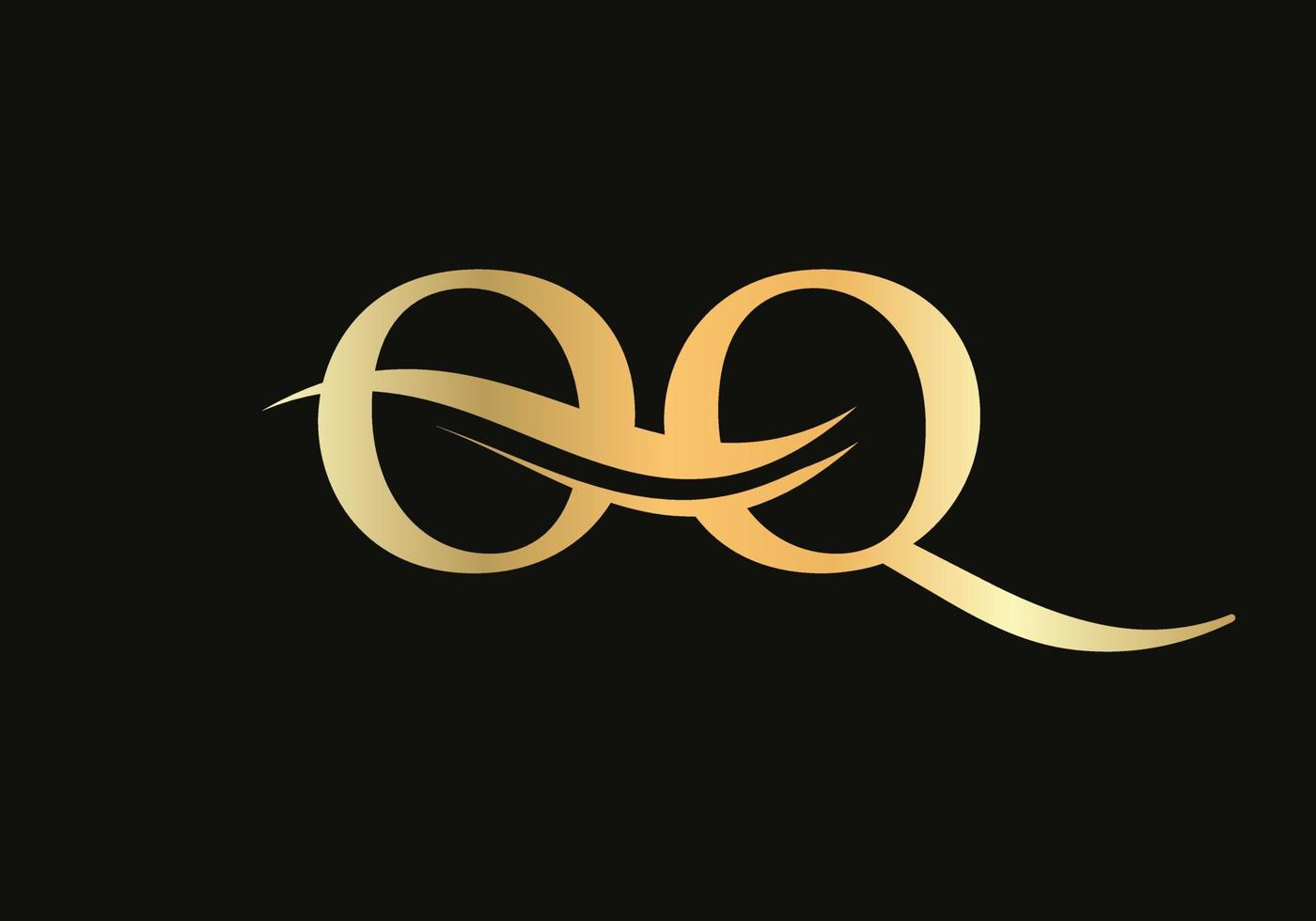 Modern OQ logotype for luxury branding. Initial OQ letter business logo design vector