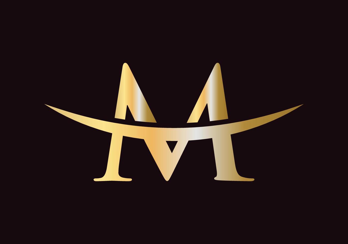 diseño del logotipo de la letra m para la identidad empresarial y empresarial vector