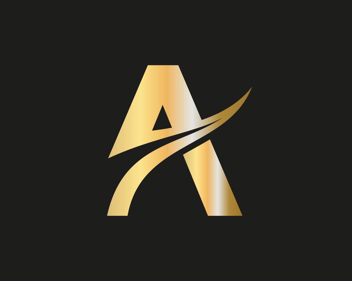 Initial letter A logo modern business typography vector template