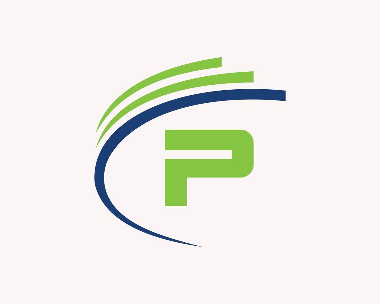 diseño del logotipo de la letra p para negocios, construcción, tecnología y símbolo inmobiliario vector