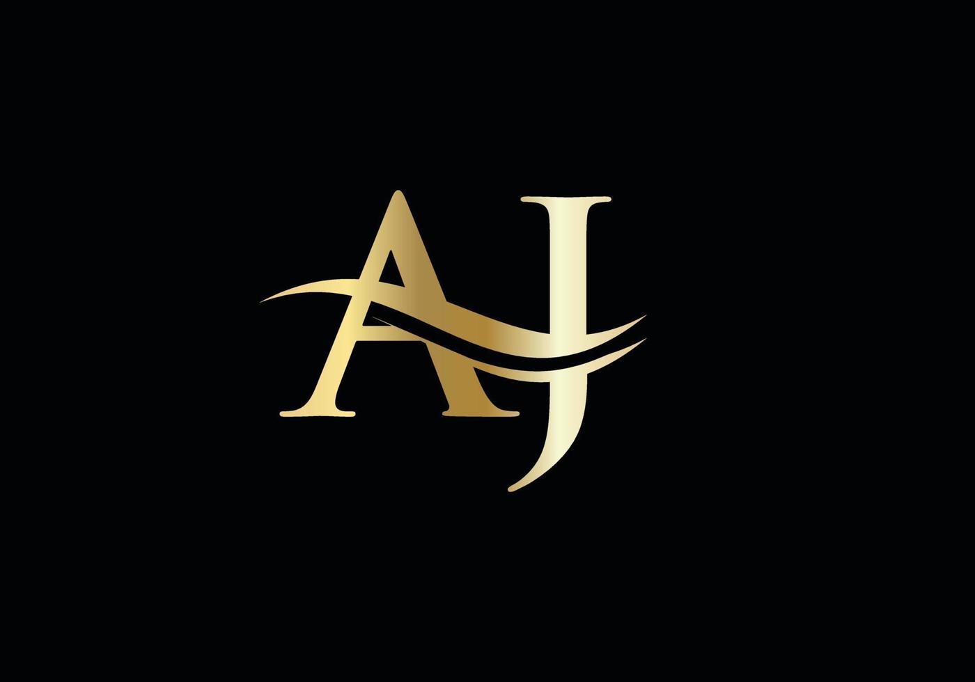 plantilla de vector de diseño de logotipo de empresa de letra aj inicial con una moda mínima y moderna. diseño de logotipo aj para empresas