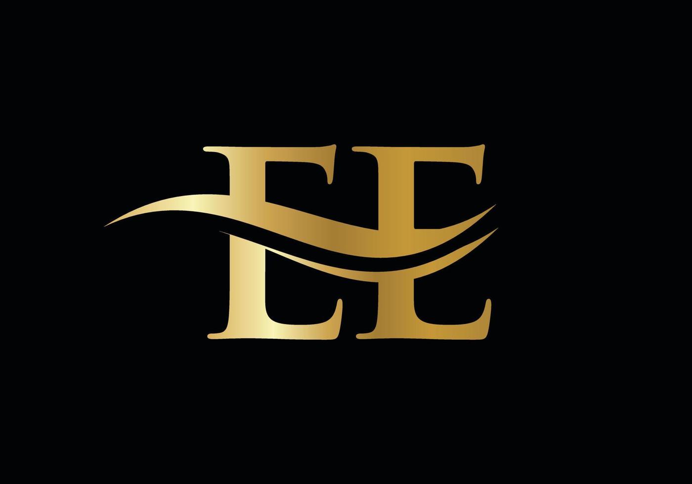 plantilla de vector de diseño de logotipo de empresa de letra inicial ee con una moda mínima y moderna. diseño de logotipo ee