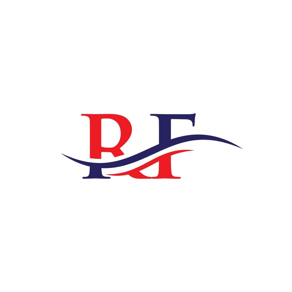 RF Letter Linked Logo for business and company identity. Initial Letter RF Logo Vector Template