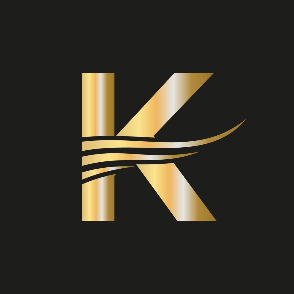 Modern Letter K Logo Monogram Logotype Vector Template Combined with Luxury, Fashion Business and Company Identity