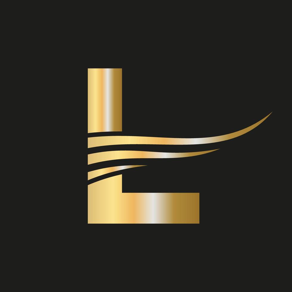 plantilla de vector de logotipo de monograma de logotipo de letra l moderna combinada con lujo, negocios de moda e identidad de empresa