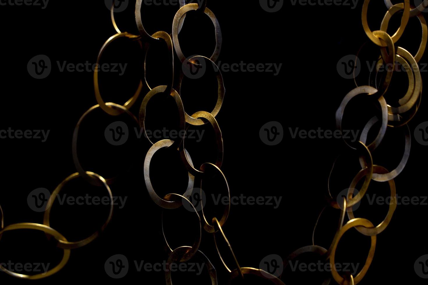 gold chain isolated on black photo